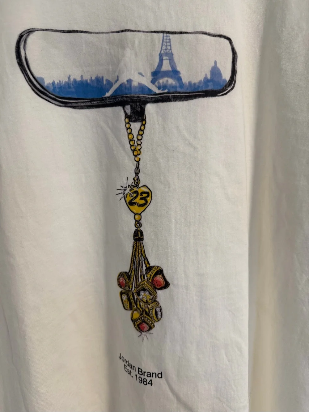 Vintage Jordan Rings Paris Rearview Mirror Shirt